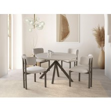 Nova T Yuvarlak Açılır Mutfak Masa Sandalye Takımı 70X120CM