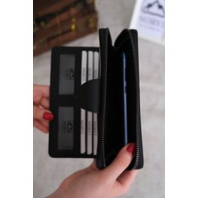 Norvi Leather Tutamaçlı Fermuarlı Hakiki Deri Portföy Cüzdan