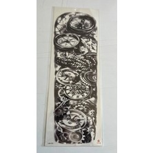 Saatler 1 Hafta Kalıcı Tam Kol Kaplama Bacak Yapıştırma Geçici Dövme 46 cm