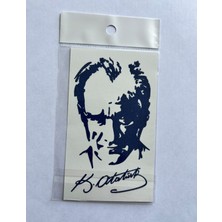 Atatürk Küçük Boy 11X8 cm Yarı Kalıcı Geçici Dövme Yapıştırma Dövme
