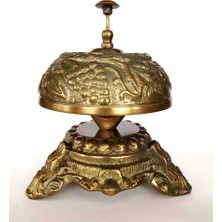 El Yapımı Pirinç Resepsiyon Zili Şık Tasarım, Net Ses Tonu, Dayanıklı Malzeme, Mezat, Açık Artırma Otel & Resepsiyon Masası Için Ideal Premium Kalite Özel Zil