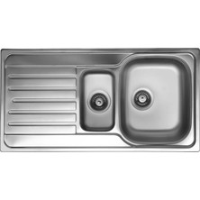 Livinox Dorian 15 1,5 Gözlü 100X50 Sol Mikro Keten Paslanmaz Çelik Mutfak Eviyesi