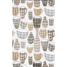 Bazaar Forum Pamuk Taban Dijital Baskı Kaymaz Tüy Dökmeyen Makinada Yıkanabilir Salon Halısı Mutfak Halısı