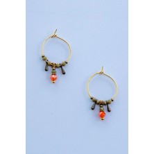 Kristal Taşlı Etnik Otantik Küpe