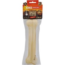 Kiki Excellent Sığır Derisinden Beyaz Pres Kemik Köpek Ödülü 22 cm
