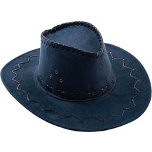 Kovboy Şapkası - Fötr Şapka - Lacivert - HG-200