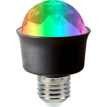 Ledx AL-KXT6882 Mini 360 Derece LED 3.3 Watt E27 Duy Rgb Renk Disko Lamba Gece Lambası Çocuk Odası