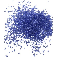 08 Kum Parlament Mavi Boncuk 3 mm (100 gr 6000 Adet)