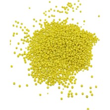 08 Kum Boncuk Pastel Limon Sarısı 3 mm (100 gr 6000 Adet)