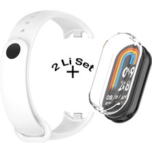 Xiaomi Mi Band 8 / Mi Band 9 Uyumlu Klasik Kordon Silikon + Kasa Koruyucu