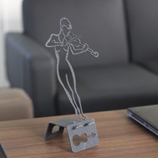 Pirudem Violinist Pps- 24X6,5 cm Metal Cep Telefon Standı - Metal Sanatları