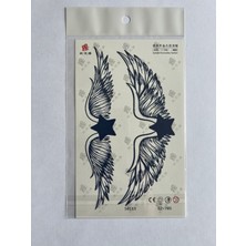 Kanatlar 18X11 cm 1 Aylık Yarı Kalıcı Yapıştırma Geçici Dövme