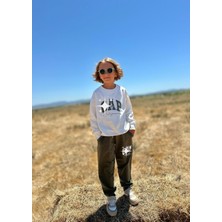 Sacro Kids Işlemeli Baskili 2 Iplik Sweatshirt-Eşofman Altı Mevsimlik Erkek Çocuk Takım