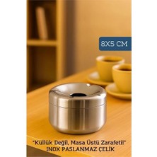 Bfs  Inox Paslanmaz Çelik Küllük – 8 x 5 cm | Modern, Hijyenik ve Dayanıklı Tasarım