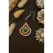 Küçük Renkli Boncuklu Damlacık Küpe – Bohem & Etnik Stil