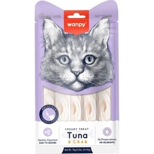 Wanpy Krema Ton Balık ve Yengeçli Kedi Ödül Maması 5 Adet 14 gr