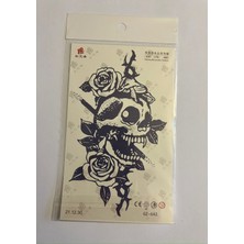 Kuru Kafa 18X11 cm 1 Ay Kalıcı Geçici Dövme Yapıştırma Dövme