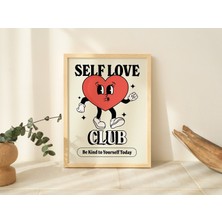 Retro Öz Sevgi Kulübü, Vintage Renkli Illüstrasyonlar, Sevimli Yurt Odası Baskıları, Büyük Trend Poster
