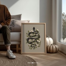 Yılan Cadılar Bayramı Duvar Sanatı, Bohem Cadı, Nötr Duvar Sanatı