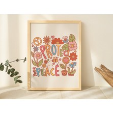 Retro Kır Çiçeği Posteri, Pastel Karalamalar Baskısı, Çiçek Pazarı Posteri, Çiçek Baskısı