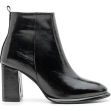 Kindep Simsim (Park Moda) Topuklu Fermuarlı Kadın Bot Siyah