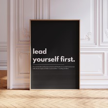 Motivasyon Sözü Poster: Önce Kendine Liderlik Et ( & )