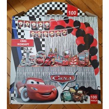 100 Parça Araba Konsept Doğum Günü Süsü