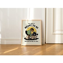 Retro Kurbağa Duvar Baskısı, Vintage Mantar Illüstrasyonu, A3 A4 A2 Baskı, Büyük Trend 70'ler Posteri