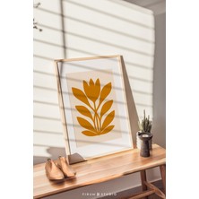 Yanık Turuncu Sanat, Bohem Ev Dekorasyonu, Sıcak Estetik, Duvar Sanatı, Soyut Botanik