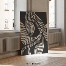 Orta Yüzyıl Modern Soyut Çizgiler Sanatı