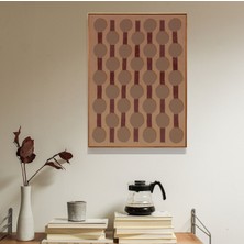 Bej ve Kahverengi Sanat: Sanat Posteri. Toprak Tonlarında Geometrik Desenler