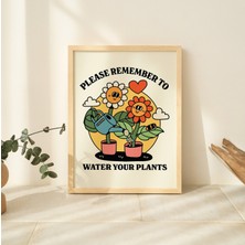 Retro Çiçekler Sözü Duvar Baskısı, Trend Poster, Bitki Annesi Baskıları, Renkli Sanat Eserleri