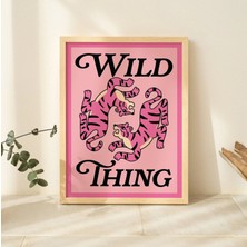 Çerçeveli Cesur Pembe Kaplan Posteri, Büyük Maksimalist Duvar Sanatı, Eğlenceli Neon Çita Posterleri, Üniversite Yurdu