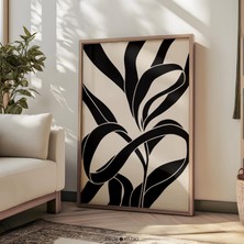 Eklektik Oturma Odaları Için Büyük Modern Soyut Botanik | Koyu Estetik Dekor Bohem Botanik Duvar Sanatı | Sanat |