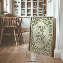 Bunlar Eski Güzel Günler Tipografisi, Sönük Yeşil Poster