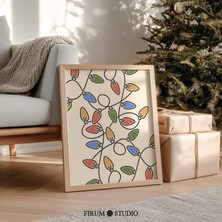 Ilginç Noel Işıkları Duvar Sanatı, Trend ve Renkli Tatil Sanatı