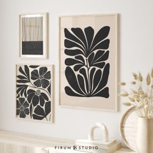 Üçlü Bej ve Siyah Orta Yüzyıl Modern