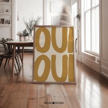 Sarı Oui Oui Fransız Duvar Sanatı, Bohem Eklektik Dekor