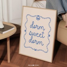 Yurt Tatlı Yurt Coquette Duvar Sanatı, Mavi Cottagecore Yurt Odası Dekoru