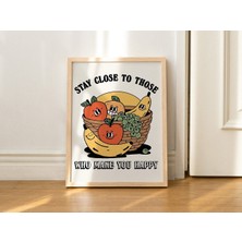 Retro Meyve Poster, El Yapımı Duvar Dekoru, Mutfak Duvar Sanatı, Orta Yüzyıl Poster