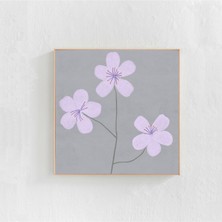 Çiçek Tablosu: Leylak/mor Tonlarında Duvar Sanatı. Kare 76X76 cm Sanat, Eklektik Iskandinav Bohem Ev Dekorasyonu