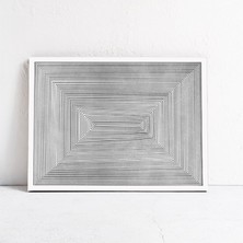 Orta Yüzyıl Modern Sanatı. Soyut, Siyah Beyaz Sanat, Büyük, Geometrik, Yatay