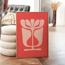 Canlı Çiçek Sanatı – Eğlenceli Soyut Botanik Poster