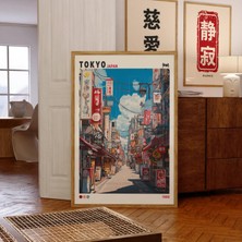 Tokyo Sokak Posteri, Japon Pazarı Duvar Sanatı, Kentsel Japonya, Retro Tokyo Dekoru