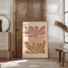 Toprak Duvar Soyut Botanik Duvar Dekoru, Orta Yüzyıl Modern