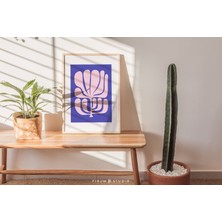 Mor Soyut Botanik Sanatı, Canlı Duvar Sanatı, Soyut Çiçek Sanatı