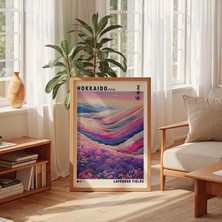 Japon Lavanta Tarlaları, Japandi Duvar Sanatı, Lavanta