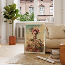 Frida Kahlo Çiçek Sanatı Posteri