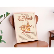 Retro Şerefe Baskısı, Bira Baskılı Bar Posteri, Bira Hediyesi, Alkollü Bar Arabası Tabelası, Büyük Duvar Baskıları
