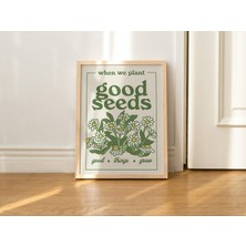 Retro Botanik Poster, Estetik Söz Baskısı, Çiçek Pazarı Duvar Dekoru, Kır Çiçekleri Illüstrasyonu
